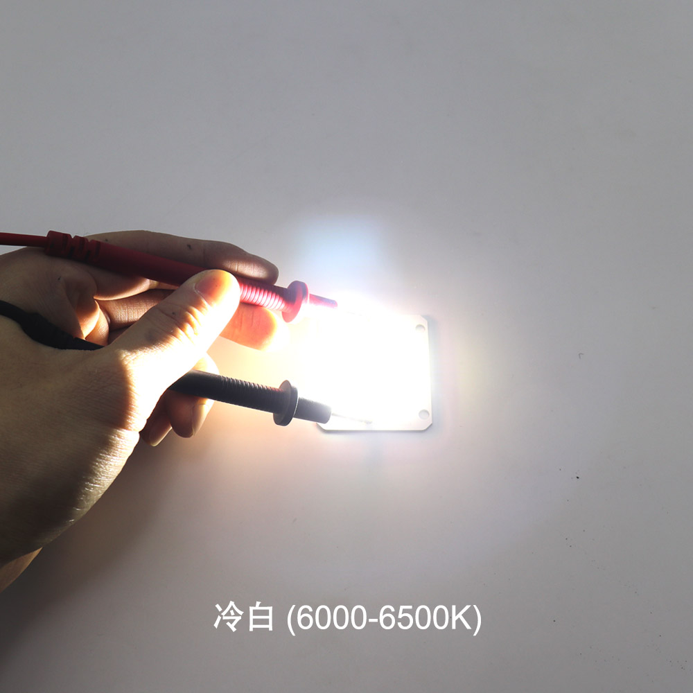 46x40mm投光灯COB芯片LED光源50W 30V高亮28mm方形发光面冷暖中白