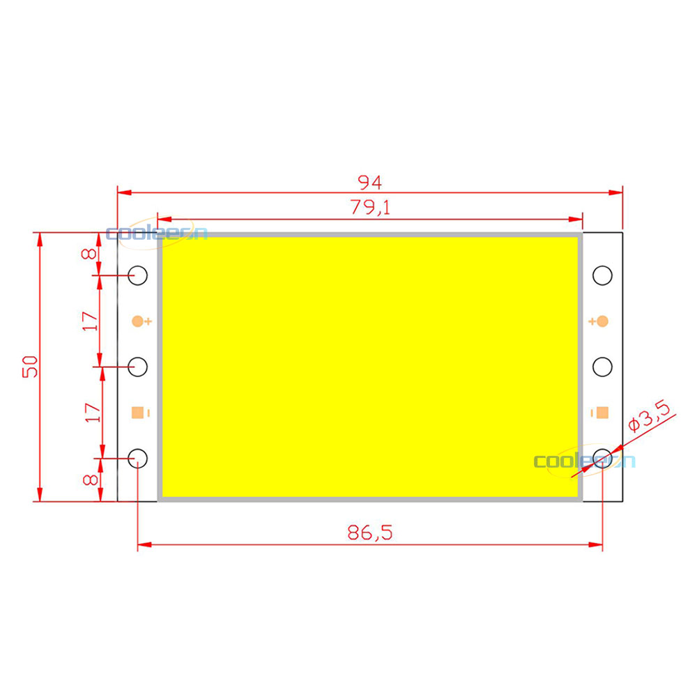 94x50MM 24V COB LED灯板冷暖白光货卡车灯台灯机器视觉光源 - 图0