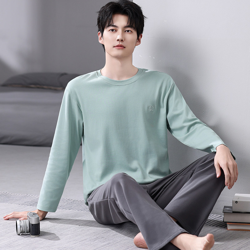 2025新款纯棉男士睡衣男款春秋款长袖长裤家居服衣套装秋冬季外穿,淘宝优惠券,粉丝福利购,淘宝优惠卷
