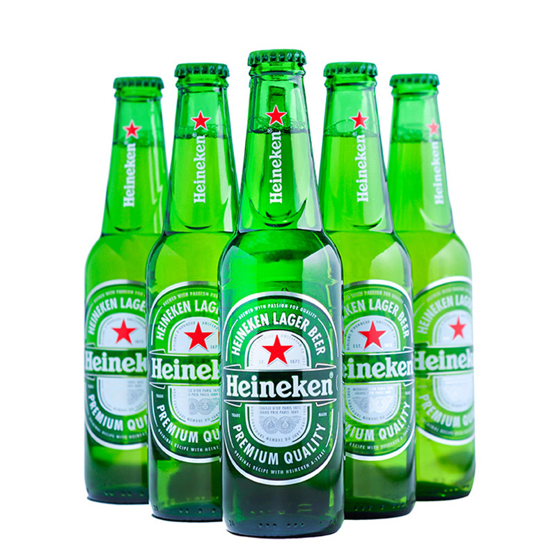 Heineken喜力啤酒小麦麦芽精酿啤酒330ml*4瓶装整箱小瓶装黄啤酒,淘宝优惠券,粉丝福利购,淘宝优惠卷