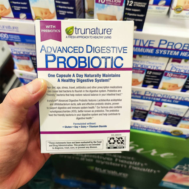 ມີຢູ່ໃນສະຕັອກ* American TruNature DigestivProbiotic ສຳລັບຜູ້ໃຫຍ່ probiotic capsules 100 capsules