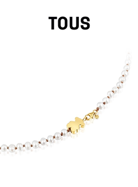 【新品】TOUS桃丝熊Sweet Dolls系列18K金珍珠小熊项链节日礼物