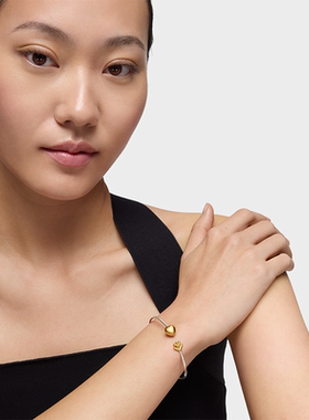 银镀18k金爱心之箭手环