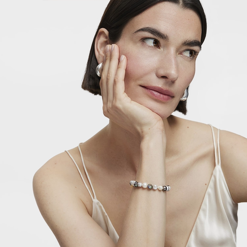 TOUS桃丝熊925银巴洛克珍珠轻奢叠带款小众手链情侣女生节日礼物 - 图0