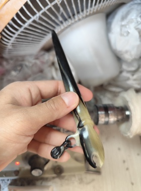 天然高贵羊角雕刻螃蟹腿钳子有钳铜钱钱花发簪钩定制滴溜流苏diy