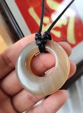 羊角平安扣项链中国风新中式吊坠项链毛衣链古装配饰汉服饰品古风