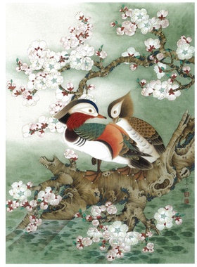 国画工笔画打印白描底稿花鸟临摹