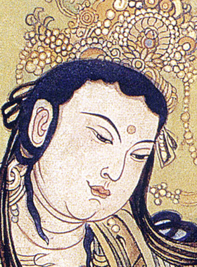 工笔画打印白描底稿榆林壁画普贤人物佛像高清线稿大图可反复使用