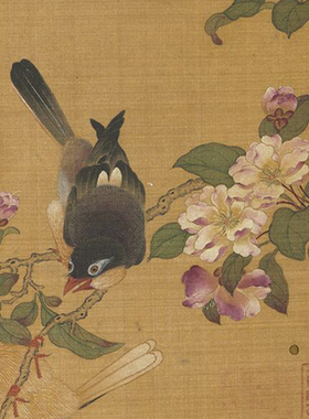 国画工笔画打印白描底稿宋画斗方花鸟高清线描初学者临摹过搞