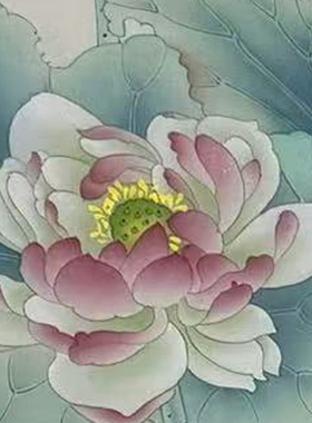 工笔画打印白描底稿竖幅花鸟荷花图线稿初学者临摹过稿实物打印
