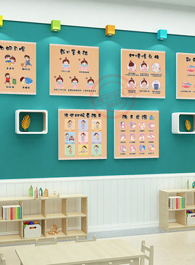夏橙幼儿园安全教育环创立体墙贴