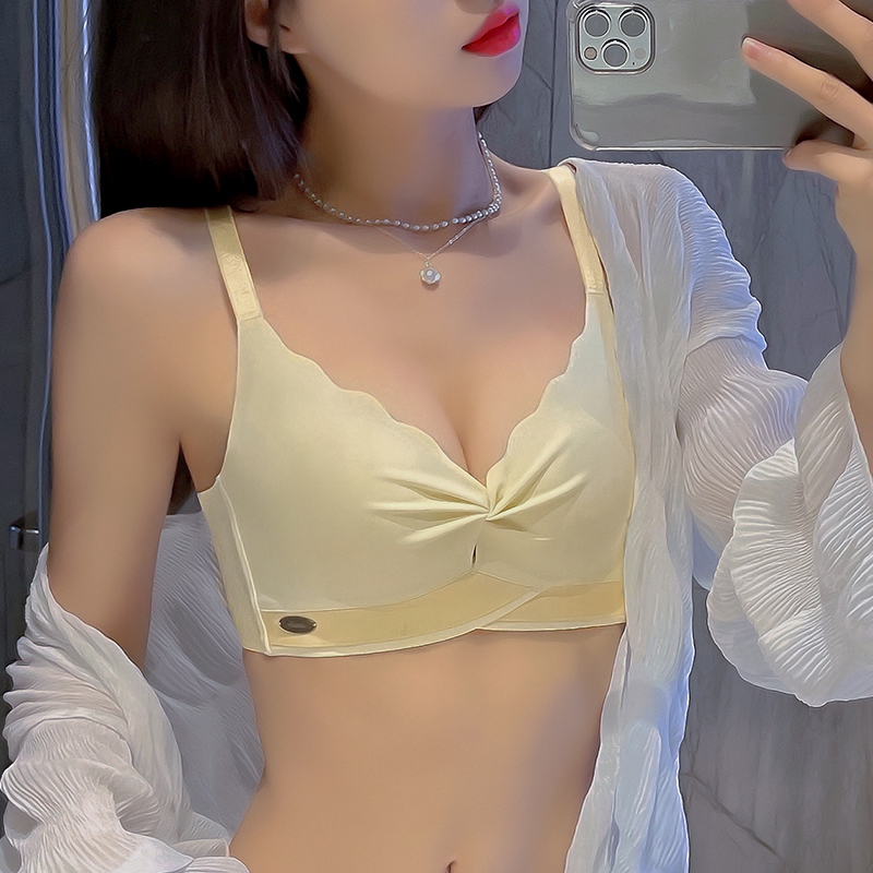 馨闻服饰旗舰店无痕内衣女薄款夏季小胸聚拢收副乳防下垂胸罩性感少女无钢圈文胸1