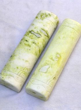 天然玉石枕头颈椎枕圆柱形天然玉石枕头成人助眠保健夏季冰凉舒爽