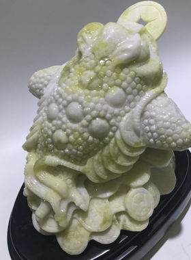 原创玉金蟾事业摆件办公桌工艺