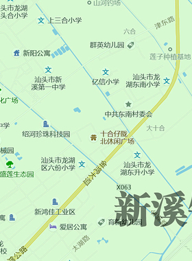 龙湖区地图1.15m行政交通区域划分新款汕头市折叠版装饰画墙贴
