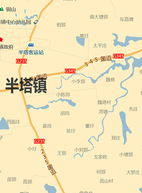 来安县地图1.15m滁州市折叠版办公室会议室贴画客厅壁画装饰画