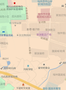 叠彩区地图1.15m行政交通区域划分新款桂林市折叠版高清装饰墙贴
