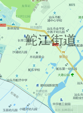 金平区地图1.15m新款高清汕头市折叠版家用办公室书房装饰墙贴