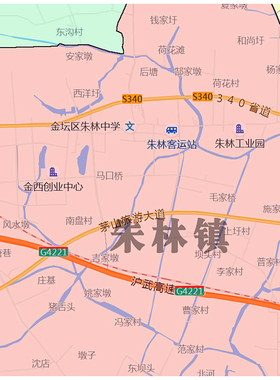 金坛区地图1.15m常州市折叠家用高清办公室书房装饰画墙贴