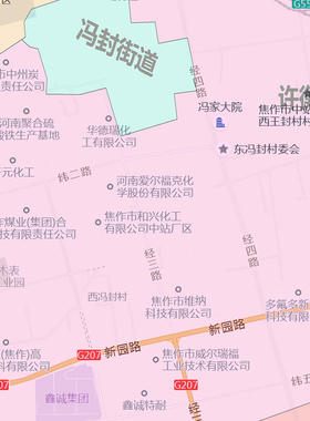 中站区地图1.15m高清打印折叠两用墙贴焦作市区域划分书房装饰画