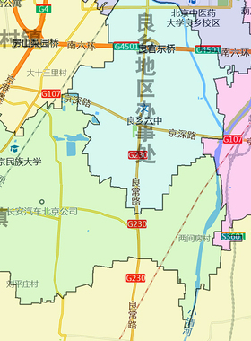 房山区地图1.15m折叠家用高清办公室会议室书房新款墙贴装饰画