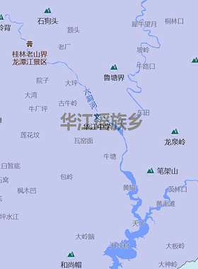 兴安县地图1.15m行政交通区域划分新款桂林市折叠版高清装饰墙贴