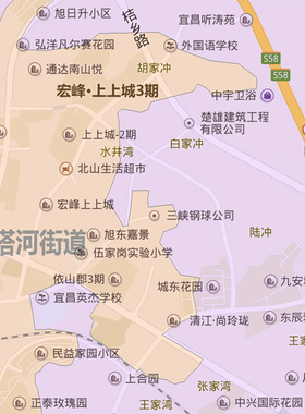 伍家岗区地图1.15m新款高清宜昌市折叠家用办公室书房装饰墙贴
