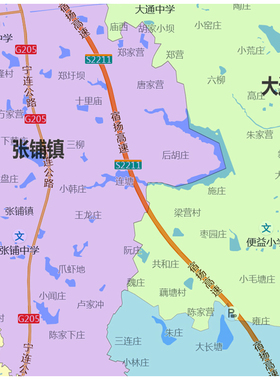 天长市地图1.15m滁州市折叠版装饰画客厅沙发背景墙面壁画贴图