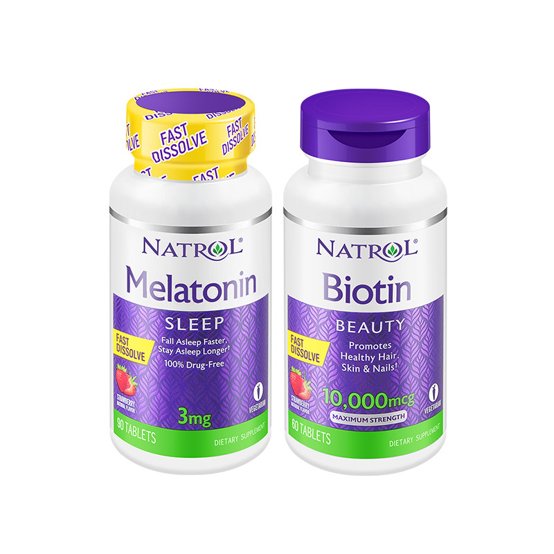 美国natrol纳妥速溶褪黑素3mg*90片 natrol海外褪黑素/松果体素