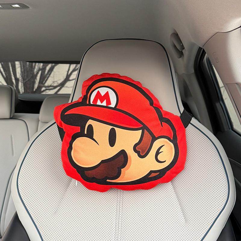 超级马里奥汽车头枕护颈枕可爱车用靠枕车载枕头座椅抱枕腰靠,淘宝优惠券,粉丝福利购,淘宝优惠卷