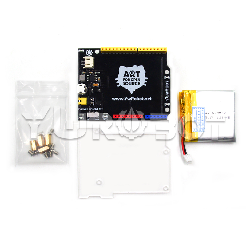 YwRobot 适用于Arduino电源模块锂电池供可充电1500mA3.7V带电池 - 图2