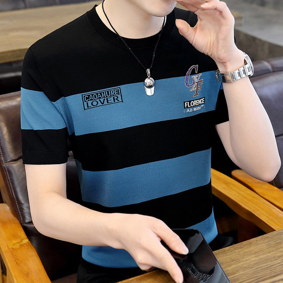 T-shirt Elite knitted trendy short-sleeved round neck breathable