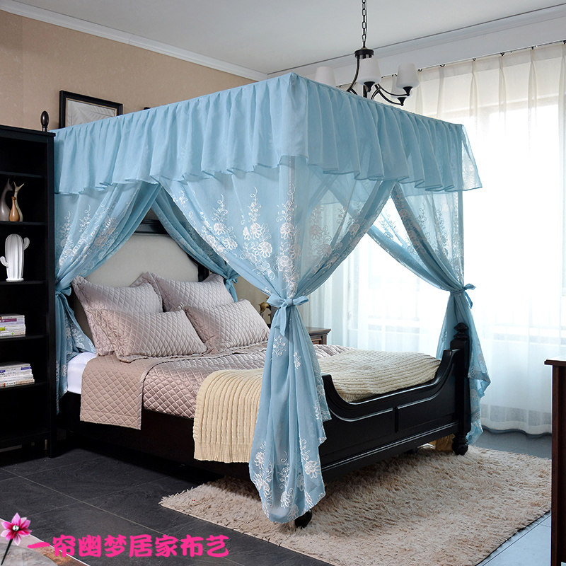 东南亚风美式古典中式床幔纱四柱架子床幔床帘蚊帐婚庆公主床纱幔_虎窝淘