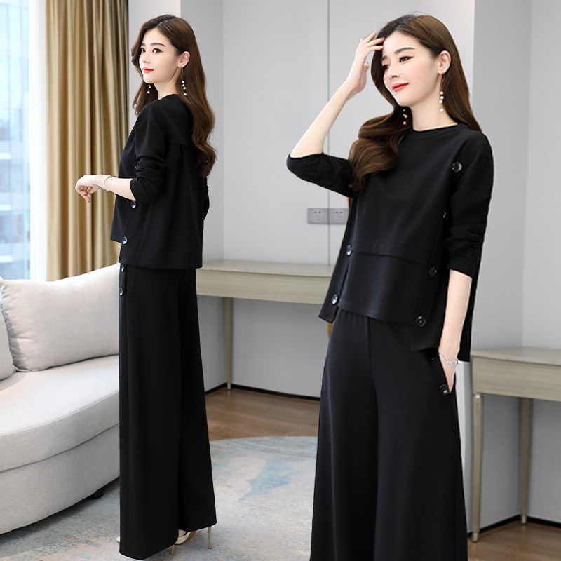 2020秋季新款韩版气质上衣垂感显瘦 潇淑雅休闲裤