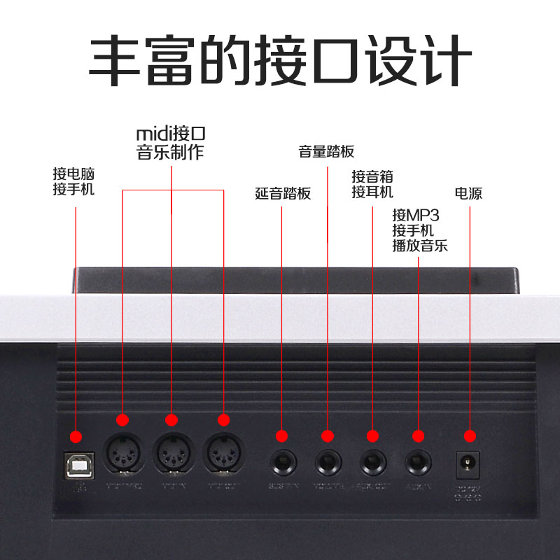 Medeli美得理电子琴A800/850初学者成人专业多功能考级编曲键盘 - 图3