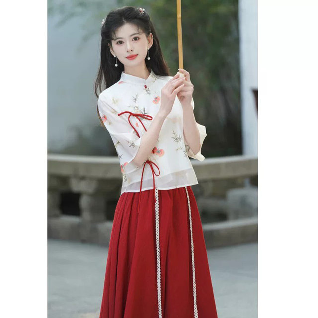 ແບບໃຫມ່ຂອງຈີນປະຈໍາວັນ Hanfu ຊຸດ skirt ສໍາລັບເດັກຍິງໄວຫນຸ່ມ
