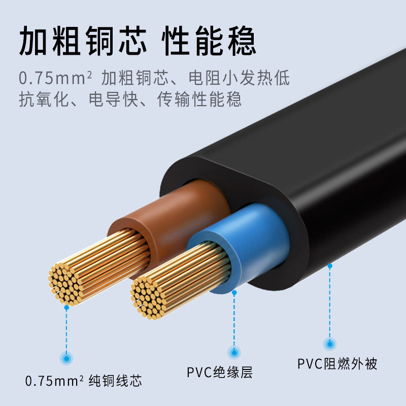 HQIX华琪兴适用松下 DMC-TZ40相机DMW-BCM13E充电器8字口电源线-图2