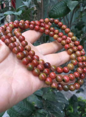 川料南红包浆108珠红纹石海纹石翡翠蜜蜡绿松石手串吊坠挂件百搭