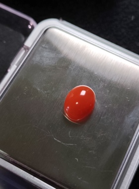 天然云南保山南红玛瑙戒面戒指女款纯色柿子红可以镶嵌18k金一流