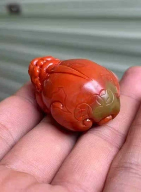 包浆俏色貔貅南红玛瑙满色满肉珠宝饰品diy配饰精美礼品时尚手串