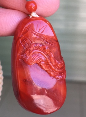 川料南红玛瑙凤凰手工编织DIY项链珠宝古玩收藏旧物件手串吊坠女