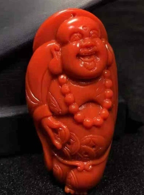 凉山南红瓦西料弥勒佛吊坠珠宝饰品diy配饰精美礼品时尚手串