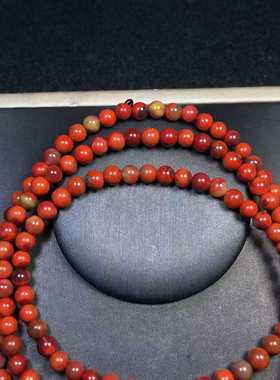 南红玛瑙铁皮包浆多圈长链尺寸5mm珠宝饰品diy配饰精美时尚手串女