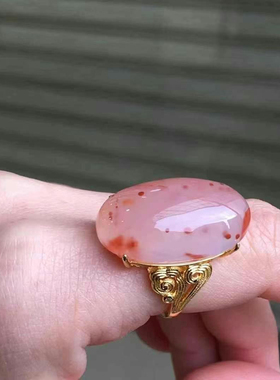 精品南红九口料冰飘满天星女王款戒指盐源和田玉碧玉手镯锁骨链女