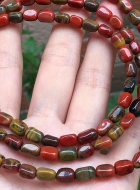 天然南红黄皮鸡包浆随型手链耳坠环戒指天珠三通复古背云流行时尚