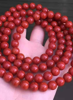 牛血红佛珠手串南红玛瑙收藏级凉山瓦西料9㎜霸气十足男女款收藏