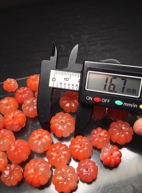 保山南红雕刻小配件南瓜珠吊坠diy手链毛衣链挂件百搭时尚男女款