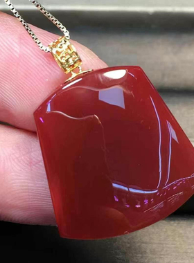 瓦西南红无事牌吊坠单珠多宝手串diy海纹石蜜蜡舒俱来铜发钛晶女