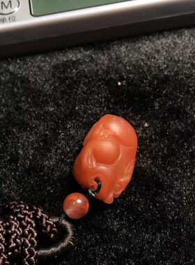 保山南红玛瑙貔貅吊坠挂件满肉锦红柔光精美饰品男女款玉石收藏级