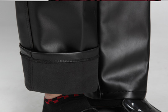 Мужской кожаный костюм-куртка и брюки, водонепроницаемая рабочая одежда, охрана труда